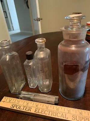 Lot Of Old Glass Antique Medical Jars  • $15