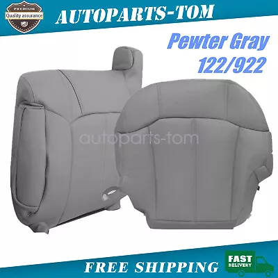 For 1999-02 Chevy Tahoe Z71 LT Driver Leather Bottom Back Seat Cover Shale Gray • $60.19