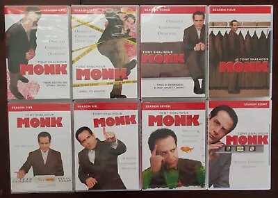 DVD X 8 Complete Series Monk Tony Shaloub Seasons 12345678 • $34.99