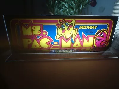 Ms. PAC-MAN Backlit 4  X 11  Marquee W/ The Arcade Light Display • $39.99