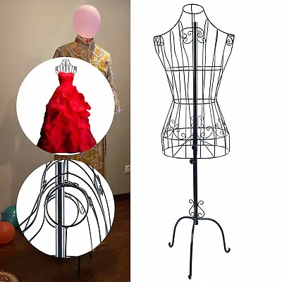 Half Body Dress Form Wire Mannequin Metal Wire Mannequin Bust Form Display Stand • £55