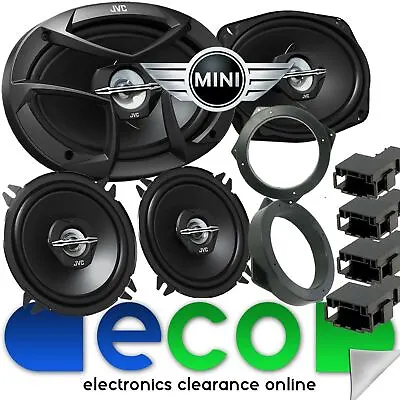 BMW Mini R50 R53 JVC 3 Way 6x9 1300 Watts Front Door & Rear Side Car Speaker Kit • £69.95