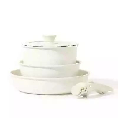 $44.18 • Buy Carote Nonstick Cookware Sets W/ Detachable Handle,5 Pcs Granite Non Stick Pots