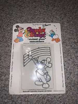 Vintage Makit & Bakit Disney Rainbow Mickey Mouse Stained Glass Suncatcher • $28