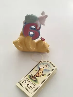$5.99 • Buy Disney Winnie The Pooh & Piglet Porcelain 6th Birthday Keepsake (Now We Are Six)
