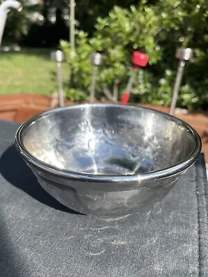 MJ Stamped Silver Metal Hammered Textured Candy Dish Small Serving Bowl Nut Bowl • $5