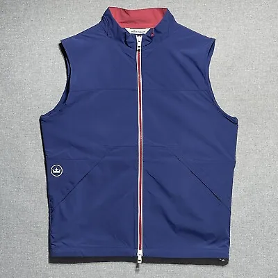 Peter Millar Crown Sailing Vest Men’s Packable Stretch Sz M Navy MSRP $168 • $84.99