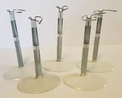 Metal DOLL STANDS Oval FASHION Barbie PORCELAIN Bears SMALL  8”- 13” LOT Of 5 • $25