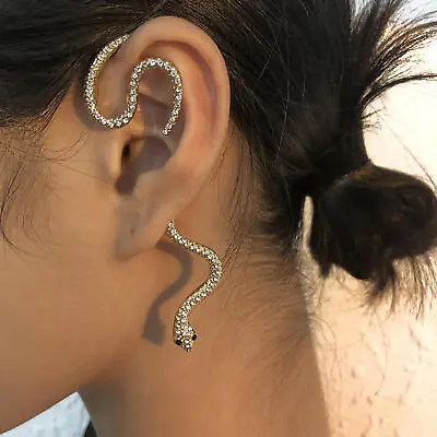 1pc Snake Ear Cuff Wrap Earring Gothic Punk No Piercing Snake Earring Unisex • £6.95