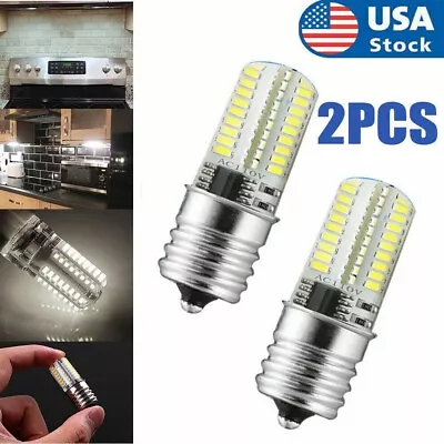 2PCs E17 LED Bulb Microwave Oven Light Dimmable 4W 6000K Natural White Light • $6.59