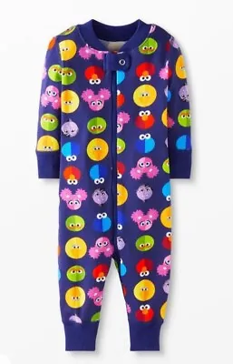 NWT Hanna Andersson Baby Girl Boy Sesame Street Footless Zip Pajamas Long 6-12m • $38.99