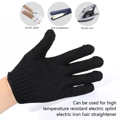 Heat Resistant Protective Gloves For Hair Straightener Curling Tongs Wand Salon • £3.02