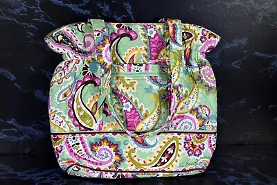 Vera Bradley Laura Large Tutti Fruitti Cinch Tote Purse Pink/Green • $12.99