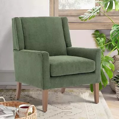 Modern Wingback Living Room Chair Upholstered Fabric Accent Armchair Single... • $248.04