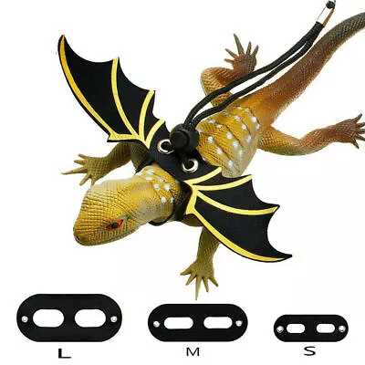 Adjustable Bearded Dragon Lizard Leash Harness Reptile Pet Walking Rope W/ Wing • $12.89