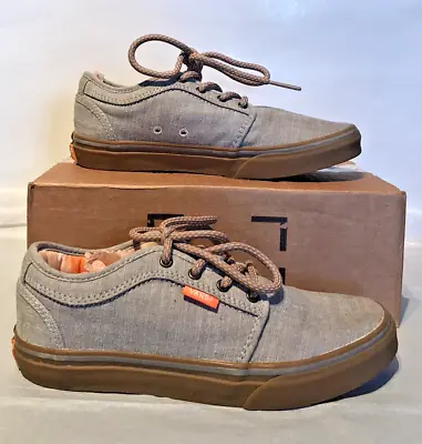 Vans Off The Wall Gray Chukka Low Skateboard Shoes YOUTH Size 3.5 • £15.83