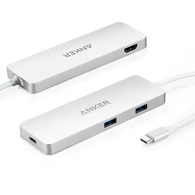 $118.70 • Buy Anker A8342H41 USB-C Hub With HDMI And Power Delivery Port - Silver