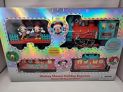 Mickey Mouse Holiday Express Disney 100 Special Edition 36 Piece Train Set NEW • $64.99