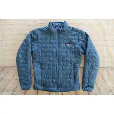 Men PATAGONIA Blue Nano Puff Zip Primaloft Insulated Sweater Jacket Small $199 • $145