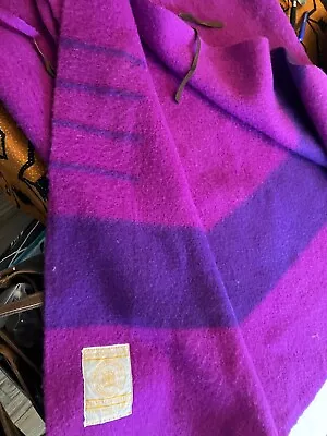 Hudson Bay  Point Blanket Coat  W/decorative Beading And Tassel Hood. Vintage • $100