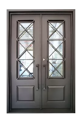 Rockport Pre Hung Steel Front Entry Door Reflective Glass 62 X 82  Right Active • $3495