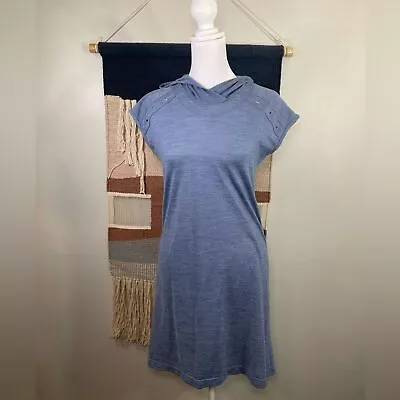 [Smartwool] Blue Everyday Exploration Hooded Mini Merino Blend Dress - Women XS • $45