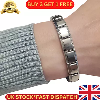 £4.65 • Buy Italian Charm 18 LINK SHINY STARTER BASE BRACELET Fits Italian Modular Charms