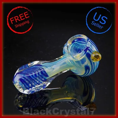 3  Handmade Thick Mini Ocean Blue Square Base Tobacco Smoking Bowl Pipes • $9.99