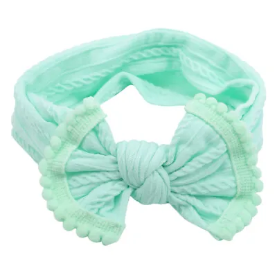 $4.15 • Buy Knit Bows Nylon Headbands Head Wraps For Baby Girls Hair Accessories Decoration