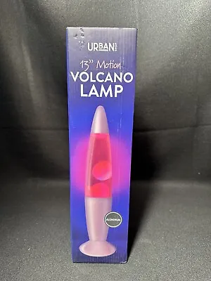 Urban Shop 13” Motion Volcano Lava Lamp Colorful Pink Wax Liquid Aluminum Base • $18.95
