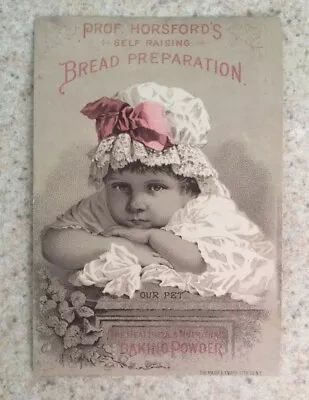 Victorian Trade Card HORSFORD’S Baking Powder ~ Leland & Son Springfield VT ~  • $4.99