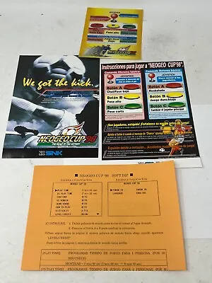 NOS NEOGEO CUP'98  Mini Marquee Mini Posters Instructions. SPANISH VERSION • $34.85