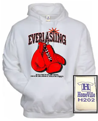 Everlasting Boxing Gloves Christian HoneVille™ Hoodie Sweatshirt • $33.70