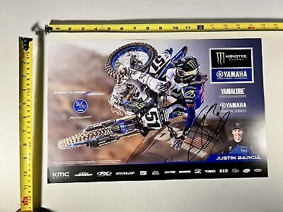 JUSTIN BARCIA 11x17 Signed Autograph Blu Cru Yamaha Racing Motocross Supercross • $29.99