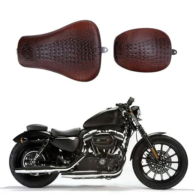 Front Driver Solo Seat + Rear Passenger For Harley Sportster XL 1200 883 48 72 • $87.99