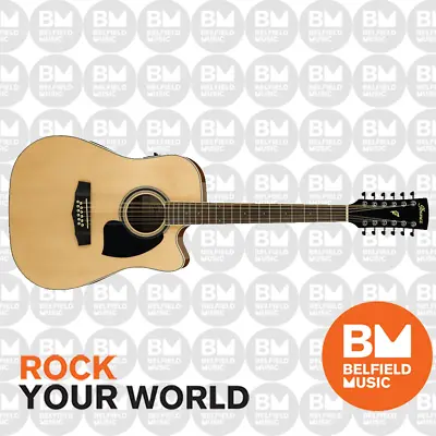 Ibanez PF1512ECE Acoustic Guitar 12-String Natural High Gloss Pickup Cutaway • $599