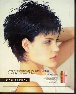 Print Ad Advertisement Hair Vidal Sassoon Shampoo Right Texture Right Style Ad • $10.25