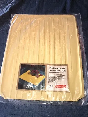NOS Vtg 1961 YELLOW Rubbermaid Drainboard Mat No 1131 In Orig Pkg 13.5x16.25 • $54