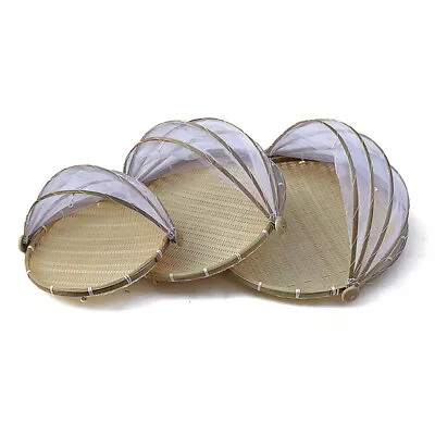 £7.29 • Buy Food Net Cover Storage Basket Handoven Tent Basket Tray Fruit Bread Basket LS2