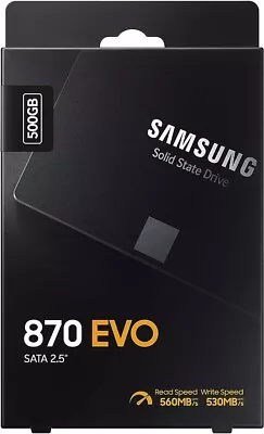 Samsung 870 EVO 500GB 2.5  SATA III Internal SSD (MZ-77E500BW) • $99.99