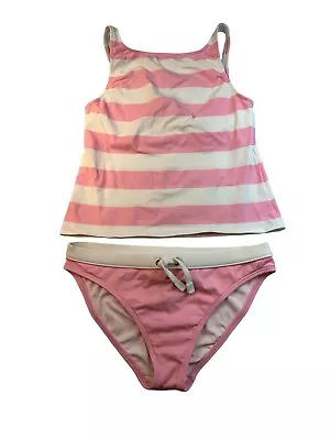 La Blanca By Rod Beattie 2-Piece Swimsuit Bikini  Top Set Pink And White  Sz 10 • $20