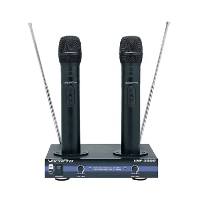 VocoPro VHF-3300 Dual Channel VHF Rechargeable Wireless Microphone System • $189