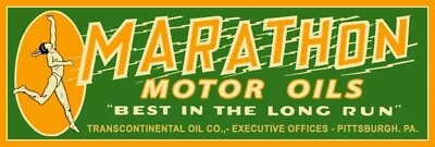 Marathon Motor Oil Best In The Long Run New Metal Sign: Ships Free - 6 X 18  • $21.88