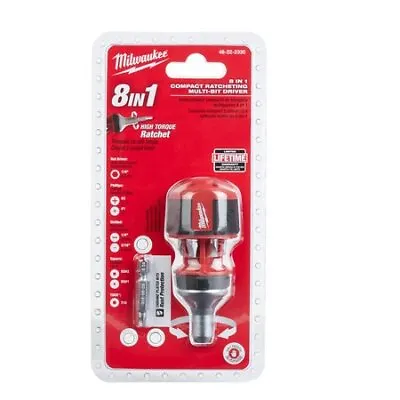 Milwaukee Tool 48-22-2330 8-In-1 Compact Ratcheting Multi-Bit Driver • $15.97