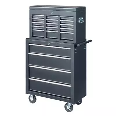 9-Drawers Rolling Tool Chest Tool Box With Wheels 2-in-1 Lockable Tool Cabinet • $229.99