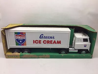 Vintage Ertl Green’s Ice Cream Pressed Steel Tractor Trailer Truck • $74.99