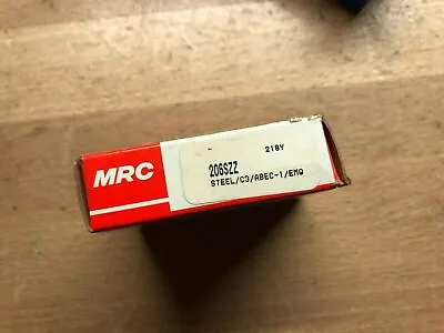 MRC  206SZZ ABEC-1 Ball Bearings  New In Box • $11.99