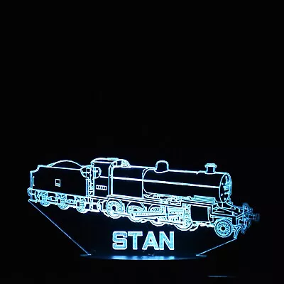 Steam Train Night Light | Personalised 3D Train Night Light | Train Gift | Train • £11.95