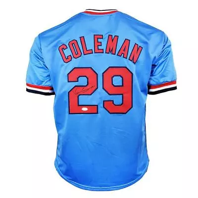 Vince Coleman Signed St Louis Light Blue Baseball Jersey (JSA) • $66.95