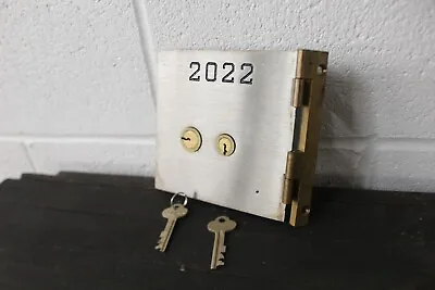 $35 • Buy Vintage Diebold Safe Deposit Box Lock W/ 2 Keys & Hinge Safety Door- Large